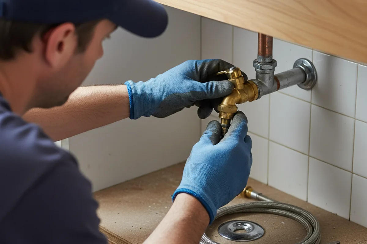 Shutoff valve and fitting work during Faucet and Fixture Repair in Latah